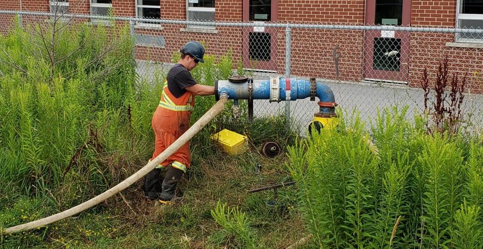 Watermain swabbing