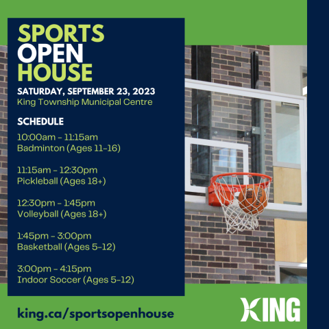 Sports Open House Schedule 